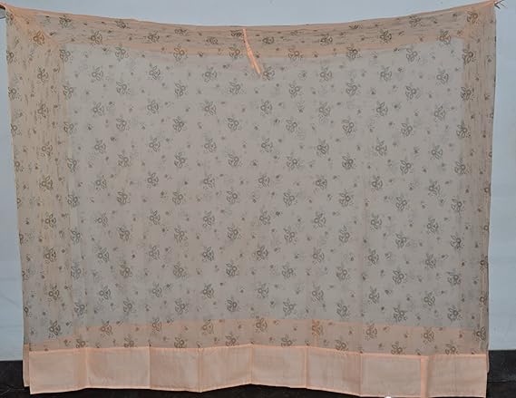 Fashion Centre Polyster Printed Mosquito net 5*6.5ft, Peach