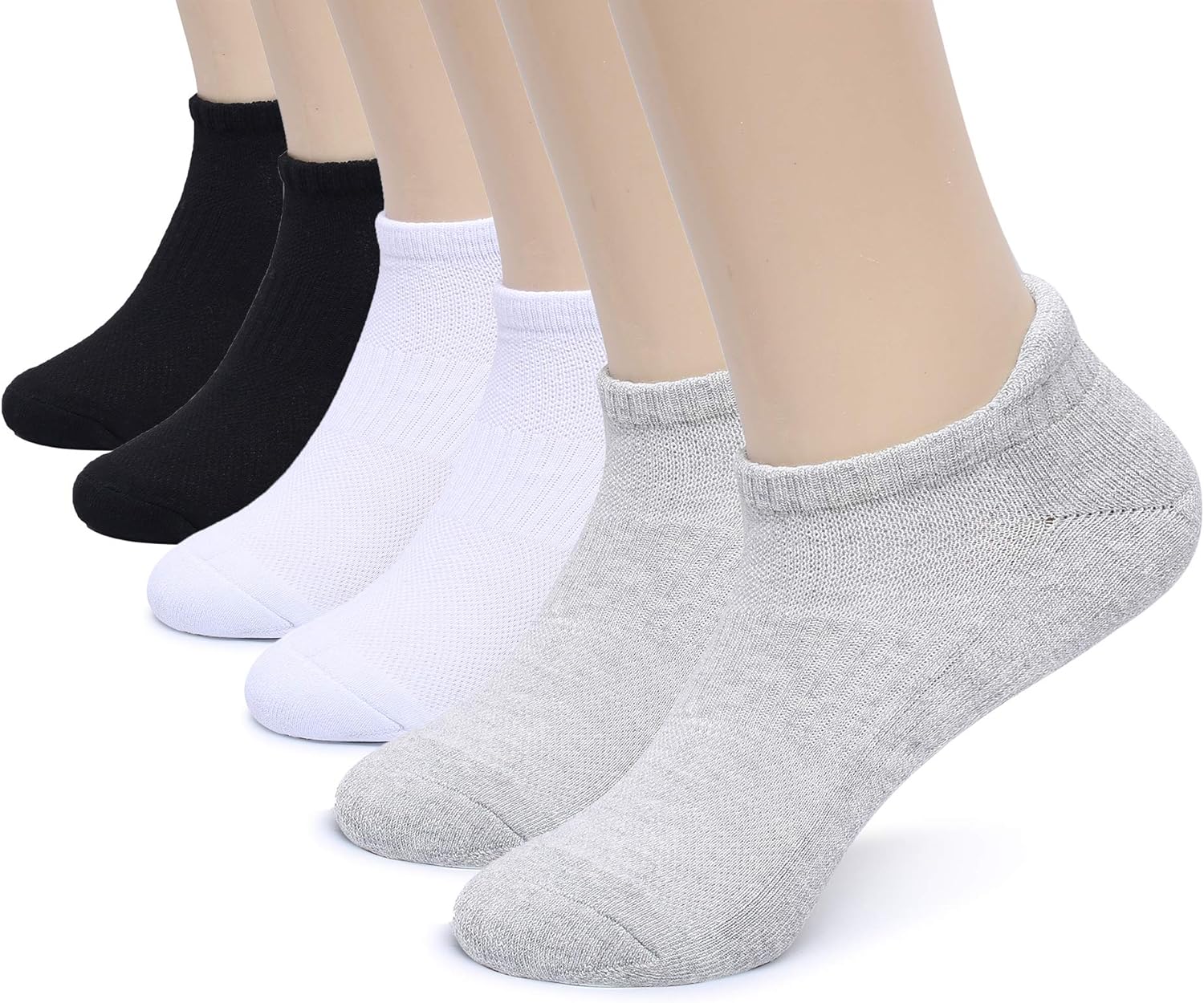 Henwarry Women's Thick Cushion Athletic Ankle Socks Running Soft Low ...