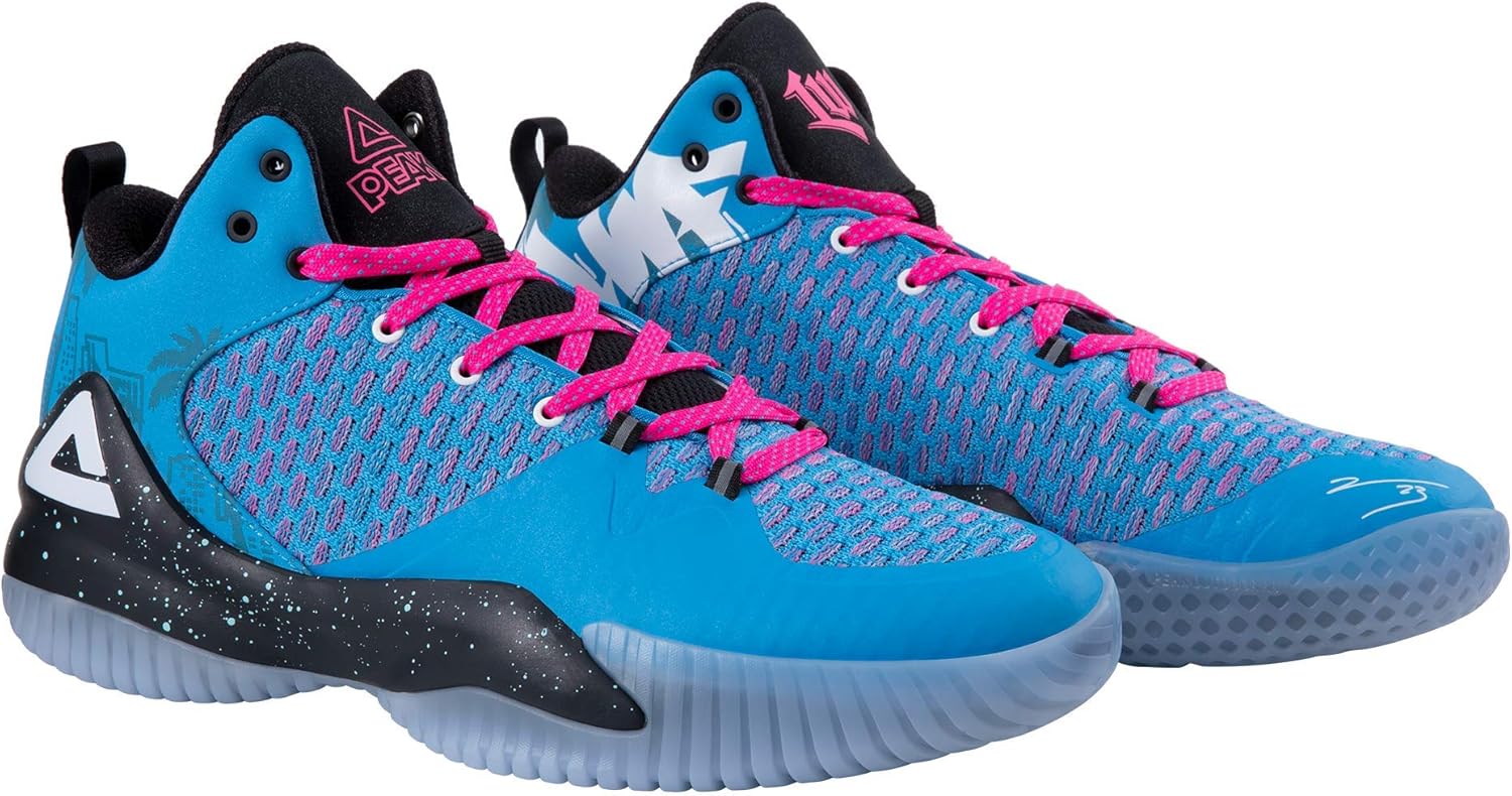  | PEAK High Top Mens Basketball Shoes Lou Williams Streetball Master Breathable Non Slip Outdoor Sneakers Cushioning Workout Shoes for Fitness | Basketball