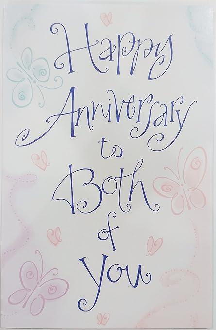 Amazon Com Happy Anniversary To Both Of You Butterflies