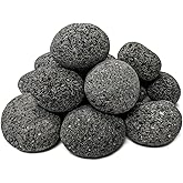 Midwest Hearth Lava Stones for Gas Fire Pit and Fireplace (Medium (1" - 2"))