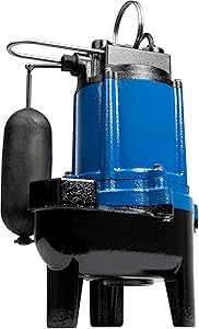 Little Giant 14942673 LG-SEW50SA 1/2 hp Cast Iron Sewage Pump with Snap-Action Switch, Blue
