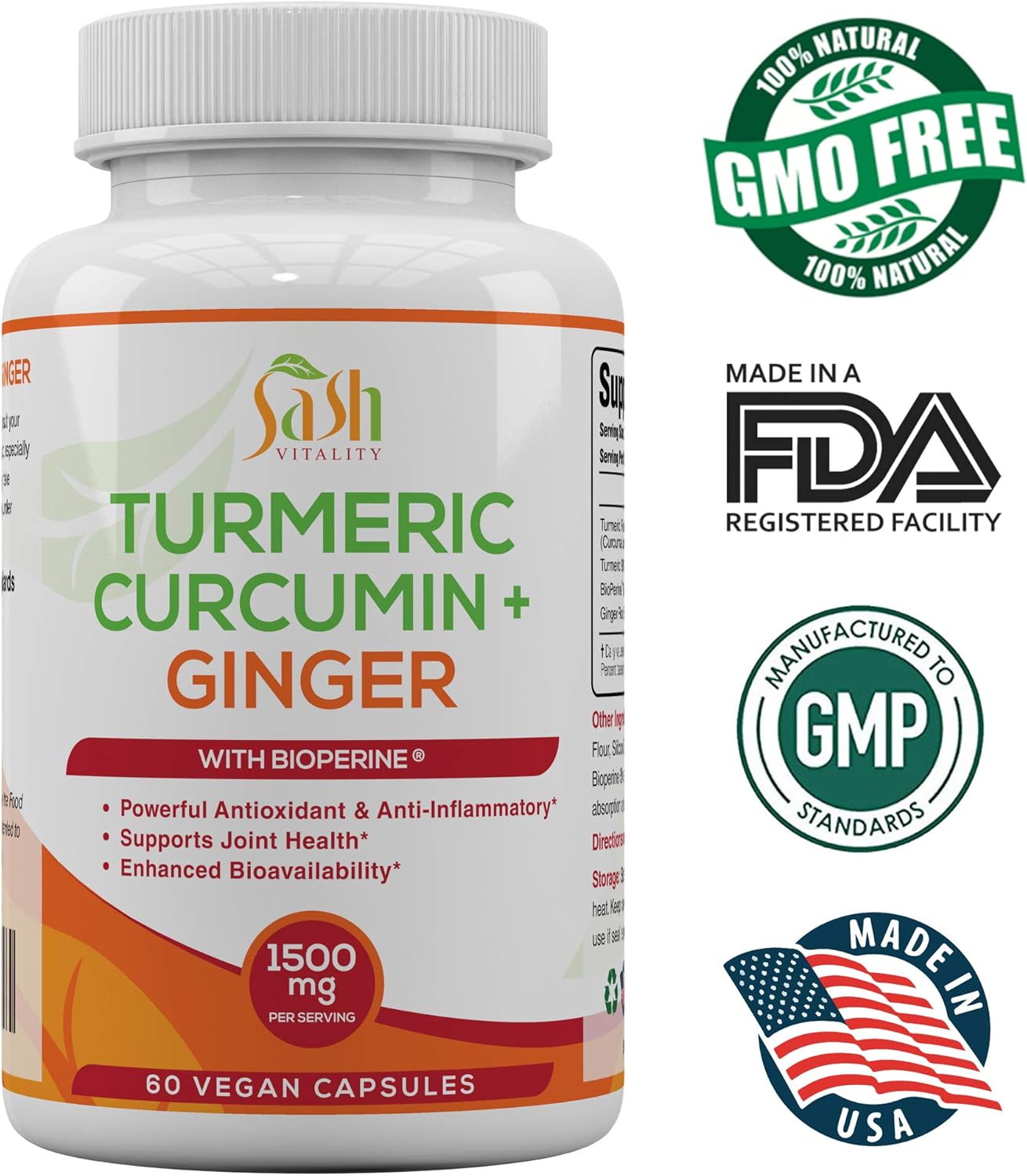 Organic Turmeric Curcumin with Ginger & Bioperine – High Strength. Best Vegan Joint Pain Relief Organic Turmeric Curcumin with Ginger & Bioperine – High Strength. Best Vegan Joint Pain Relief