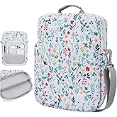 Dadanism 9-11 Inch Tablet Sleeve Bag Carrying Case with Shoulder Strap for iPad (A16) 11", iPad 10th Gen 10.9" Air 5/4, i-Pad Air/Pro 11", i-Pad 9/8/7th 10.2", Galaxy Tab A9+ Plus 11",Blooming Bouquet