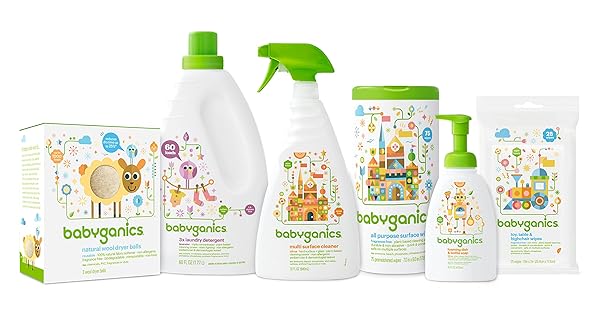 BABYGANICS MULTI SURFACE CLEANER, FRAGRANCE FREE, FOR HARD SURFACES, GLASS, STAINLESS STEEL, TILES, AND WALLS, 32 FL OZ SPRAY BOTTLE (PACK OF 3)