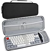60% Keyboard Case, Hard Travel Carrying Case for 61 Keys Keyboard Cover, Compatible with MageGee Mini 60%, RK ROYAL KLUDGE R65, Snpurdiri 60%, Aula WIN60, Razer Huntsman 60% Keyboards Protector, Black