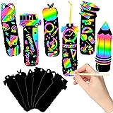 BeYumi 60Pcs Scratch Bookmarks for Kids Back to