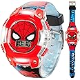 Marvel Spider-Man Kids Digital LCD Watch with Light-Up Bezel, Easy-Read Display, and Adjustable Strap – Fun Digital Watch for Boys & Girls – Fits Wrists 5.5”-8” – Includes Collectible Tin Box