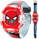 Marvel Spider-Man Kids Digital LCD Watch with Light-Up Bezel, Easy-Read Display, and Adjustable Strap – Fun Digital Watch for Boys & Girls – Fits Wrists 5.5”-8” – Includes Collectible Tin Box