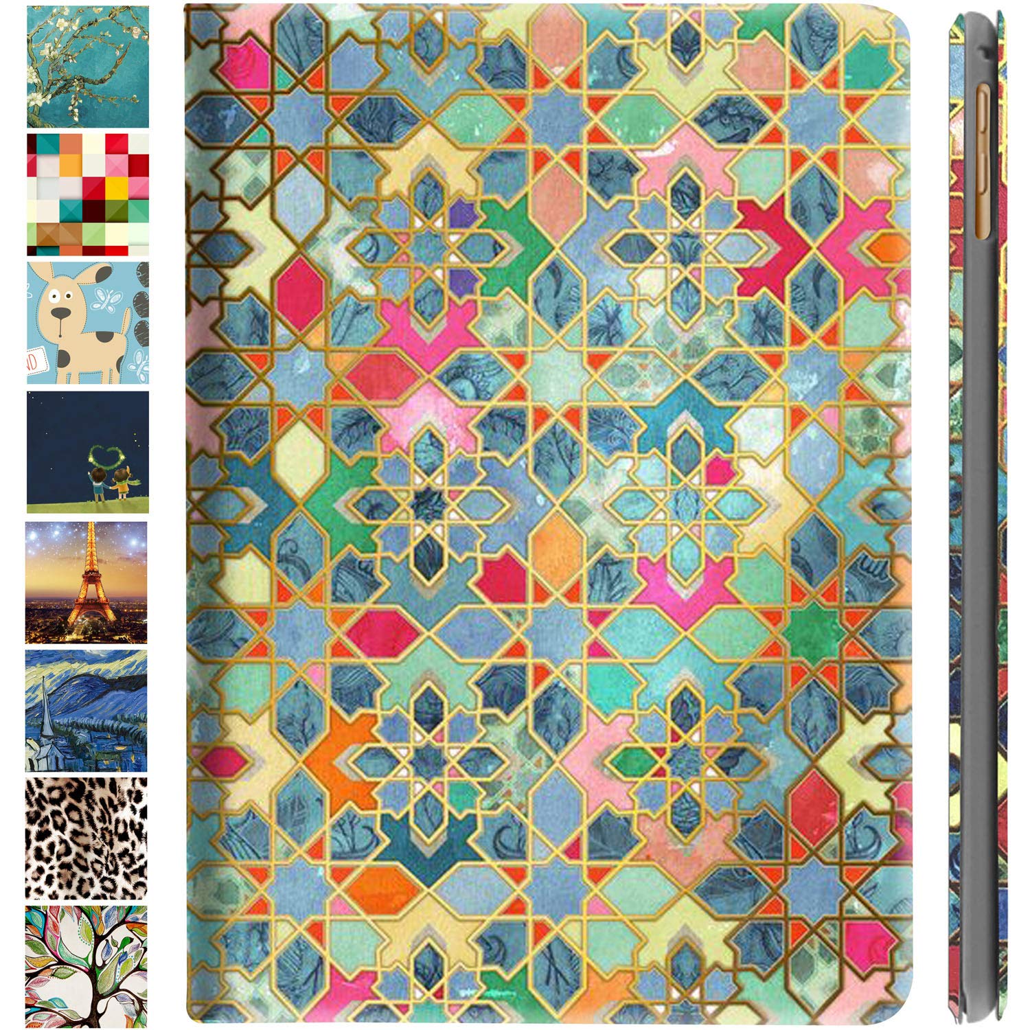 DuraSafe Cases for iPad Mini 7.9 Inch 3rd 2nd 1st Gen [ Mini 3 Mini 2 Mini 1 ] A1599 A1489 A1432 A1599 A1489 A1432 MGNV2B/A MGYE2B/A Printed Smart PU Leather Flip Folio Book Cover - Damask