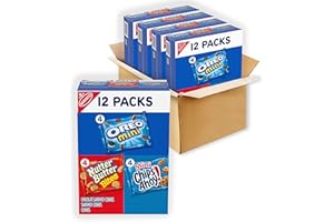Nabisco Cookie Variety Pack OREO Mini, Nutter Butter Bites, CHIPS AHOY! Mini, 48 Snack Packs (4 Boxes)