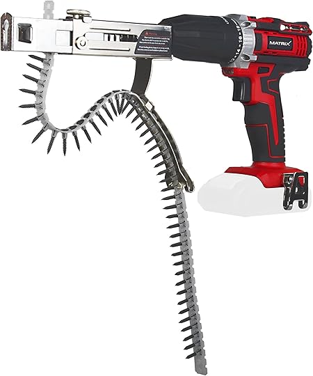 Matrix 511010573 Ams 20 V Li X One Visseuse Seche Sans Fil Avec Couple Max 29 Nm 1450 Tr Min Mandrin 10 Mm Chaine De Vis Avec 50 Vis 25 Mm Rouge Noir Amazon Fr Bricolage