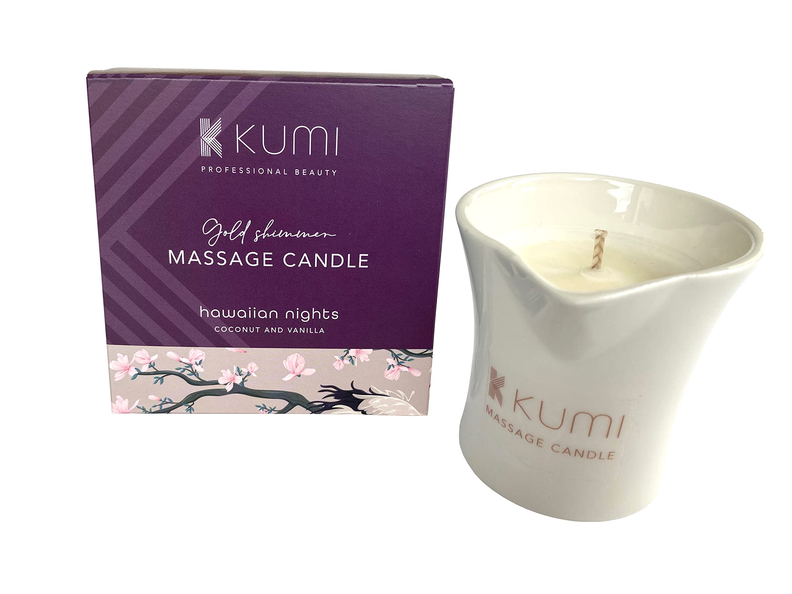 Kumi Aromatherapy Massage Candle - Scented Candle for Massage - Plant Based & Vegan Massage Oil Based Candle - Home Spa - UK Made - 100g - Hawaiian Nights