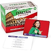 Italian Vocabulary Flash Cards – 300 Words with Pictures & Pronunciation – Educational Language Learning Tool for Students & Adults – Briston Italian Edition
