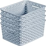 Curver My Style Small Rectangular Storage Basket 4L Blue Pack of 4 view 7
