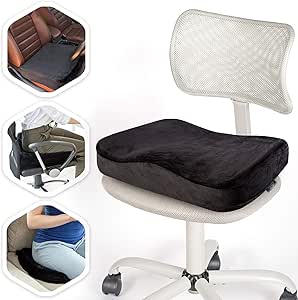 AERIS Memory Foam Seat Cushion Silla de Oficina Grande con Hebilla para