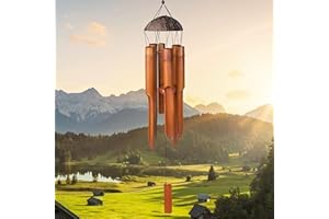 Nowpis 38"Bamboo Wind Chimes. Handcrafted Bamboo Wind Chime Bring a Unique and Soothing Melody, Create a Zen Atmosphere, Use for Outdoor Gardens, and Indoor Decor. Perfect for Sympathy, Memorial Gifts