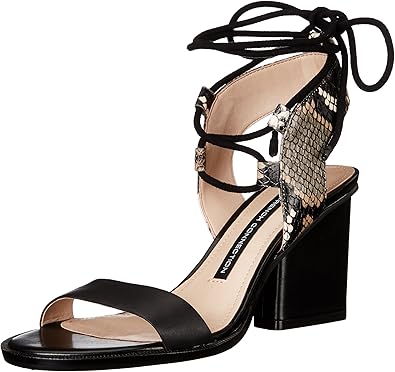 womens black and white dress sandals