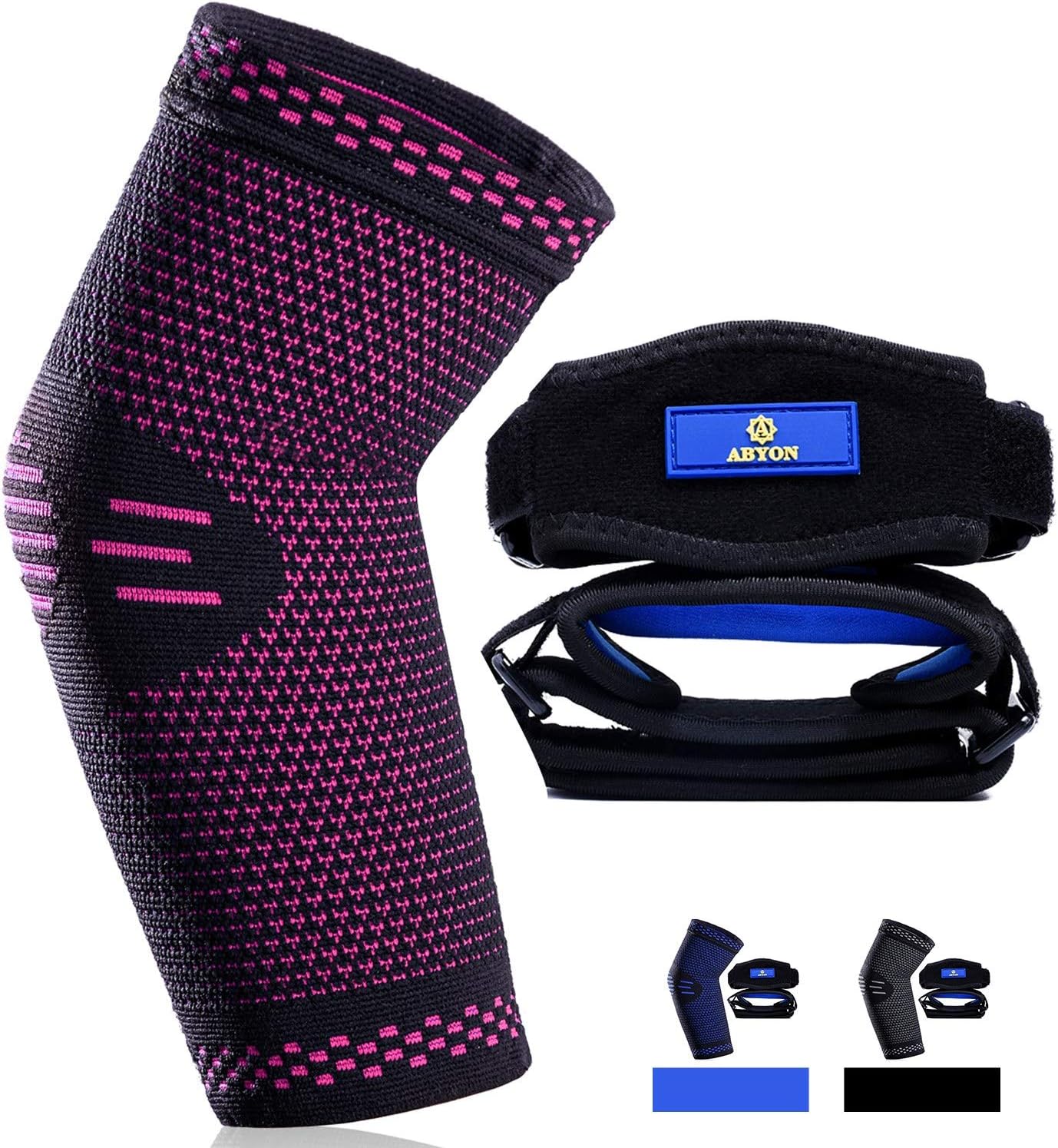 New Medical Compression Technology Elbow Brace Compression Sleeve(1pcs)+Tennis Elbow Brace (2pcs),Elbow Support Gear for Sports or Daily Use to Reduce Joint Pain and Treat Tendonitis | Tennis Elbow | Golfer's Elbow | Arthritis: Sports & Outdoors