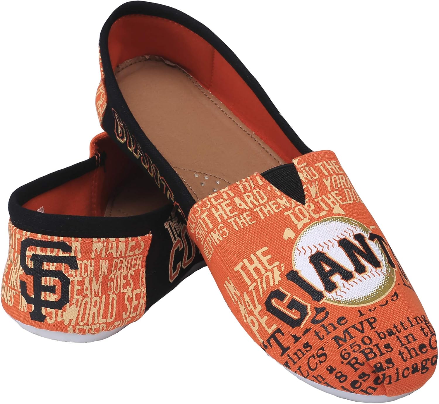 MLB San Francisco Giants Smu Thematic Womens Canvas Shoe, Team Color, S