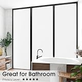 Lifetree Frosted Window Film 44.5x200cm Self-Adhesive Privacy Film White view 6