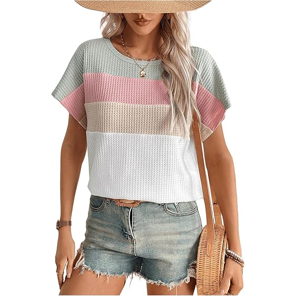 Women's Puff Short Sleeve T-Shirts | Crew Neck Casual Summer Tops With Comfortable Stretch Fabric