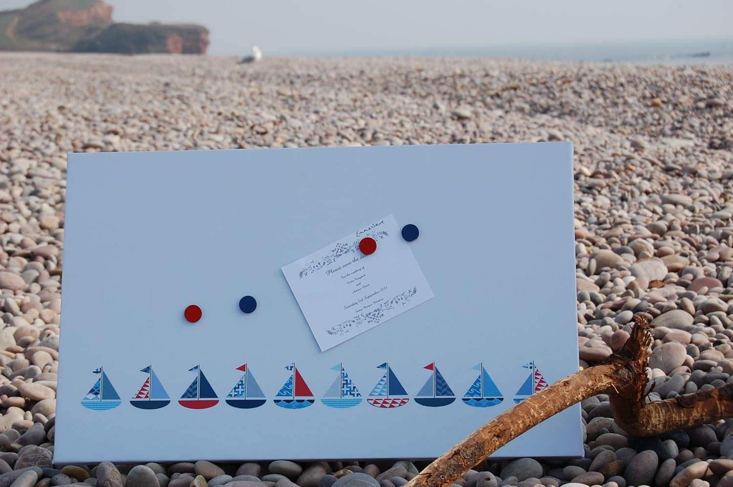 notice board with boats design Amazon.co.uk