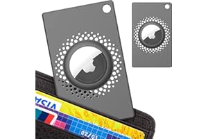 2 Pcs Slim Airtag Wallet Holder, Card Case for Airtags Credit Card Size with Keychain, Slim Safety Anti-Lost for Purse, Backp