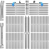 Steel DN Mate 100 Pack T316 Stainless Steel Right&Left Handed Thread Swage Lag Screws for Wood Post of 1/8" Steel Cable Railing Kit, Cable Railing Hardware, DIY Deck Railings, Wrench Include-DM50