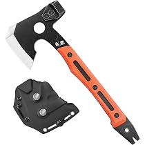 HX OUTDOORS Multifunctional Splitting Axe, Full Tang Survival