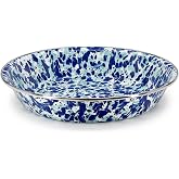 Golden Rabbit Enamelware Pie Pan Plate, 10 inch, Ocean