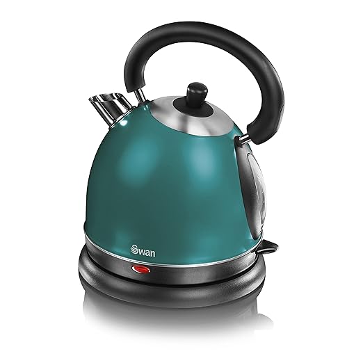 Swan SK23010TELN Traditional Kettle, 1.7 Litre, 2200 Watt, Teal Amazon