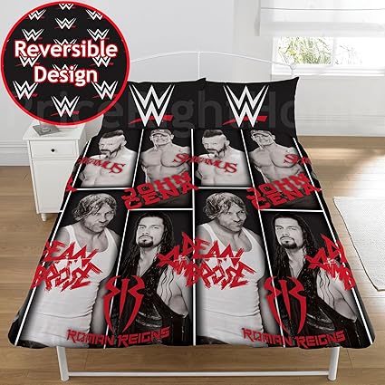 Wwe 4 Stars Roman Reigns John Cena Panel Single Bed Duvet Quilt Cover Set Bedding Linen Duvet Covers