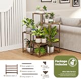Bamworld 4-Tier Corner Plant Stand Indoor Outdoor Rack view 5
