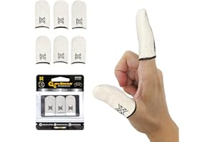 6 Pack Mobile Gaming Corps ClawSocks Phone Gaming Finger Sleeves - Silver White Thread