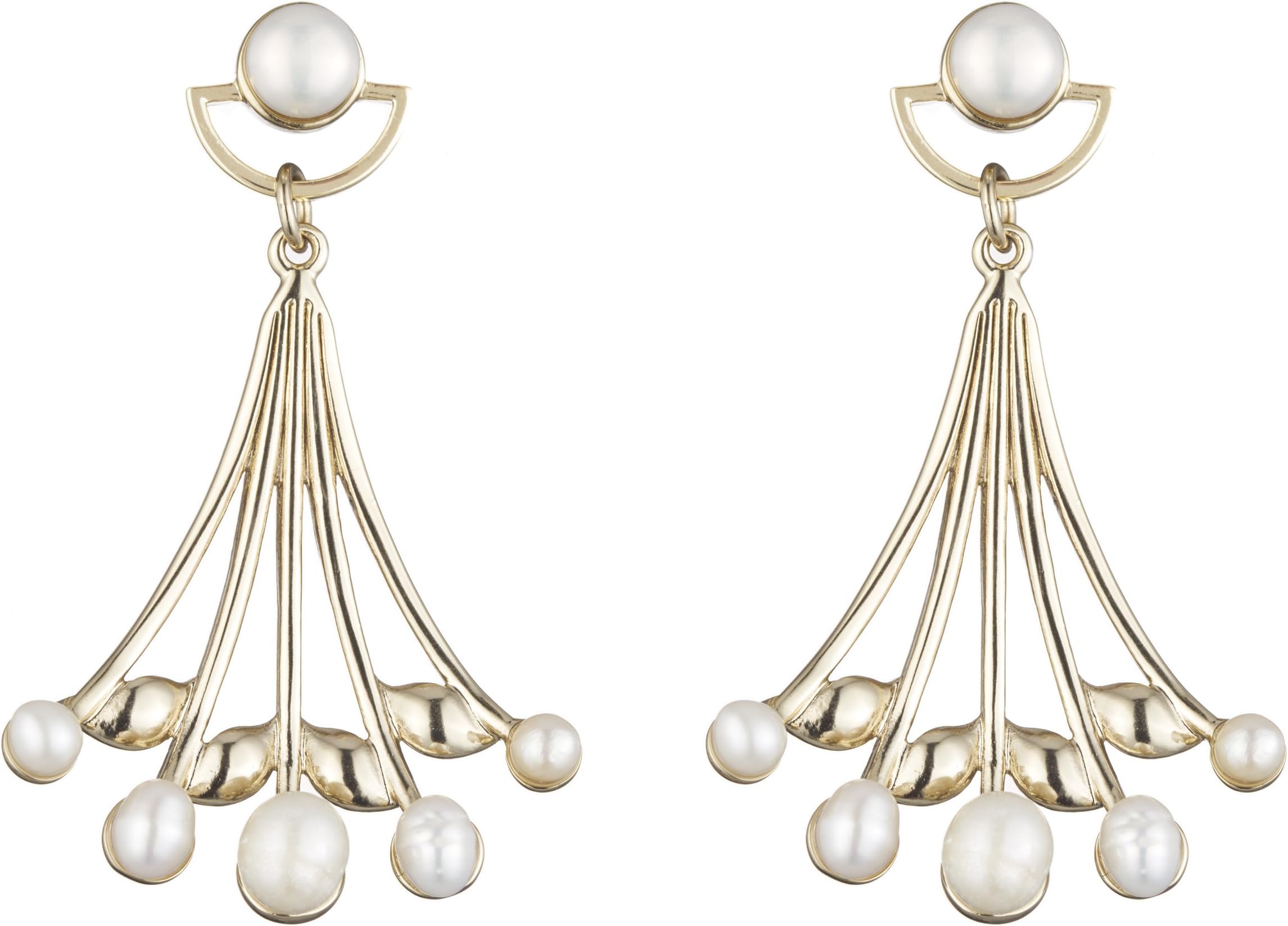 Lulu Frost Women's Antique Gold Plated Alesia Earrings