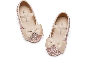 Kiderence Toddler Little Girls Dress Shoes Ballerina Ballet Flats Kids Mary Janes