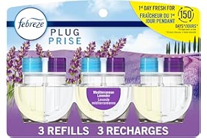 Febreze Plug In Air Freshener, Odor-Fighting Scented Oil Refill for Home and Bathroom and Kitchen, Long Lasting for Strong Od