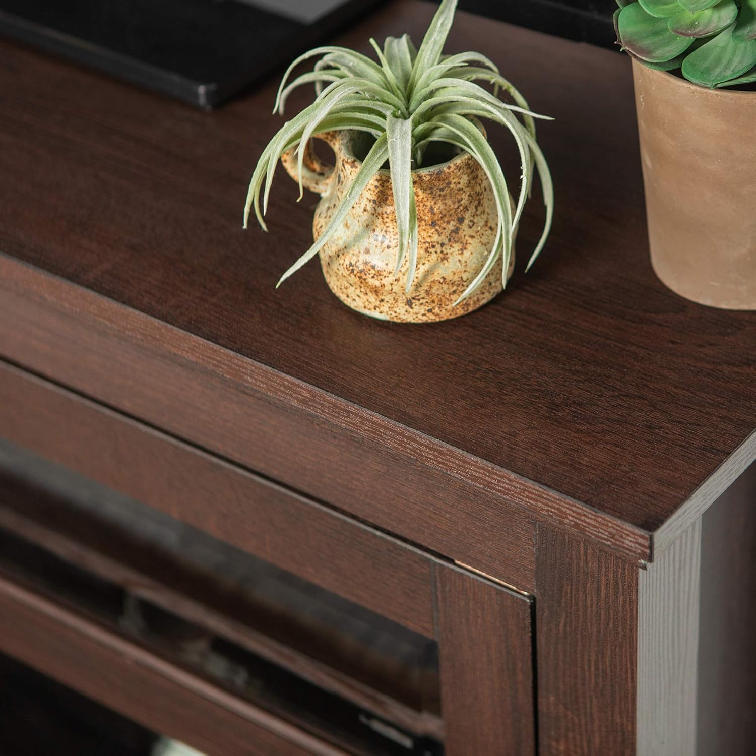 Walker Edison Furniture AZQ44CCRES Modern Farmhouse Wood Corner Universal Stand for TV's up to 48" Flat Screen Living Room Storage Entertainment Center, 44 Inch, Espresso: Furniture & Decor