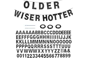 ZJWZSLI 116 Pcs DIY Glitter Customizable Banner Kit Custom Banner Including 111 Letters and Numbers 3 Rope and 2 Threading Device for Personalized Decor for Happy Father's Day Birthday Banner (Black)