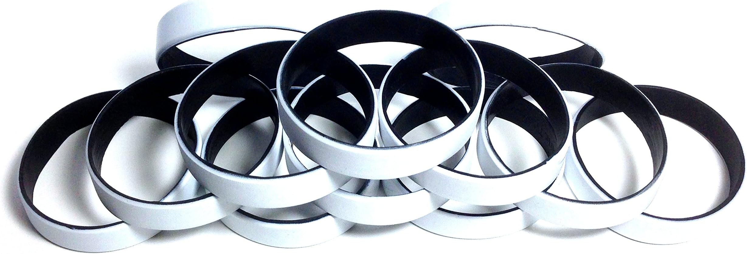 TheAwristocrat_USA Company_1 Dozen Multi-Pack Blank Wristbands Bracelets Silicone Rubber - Select from a Variety of Colors