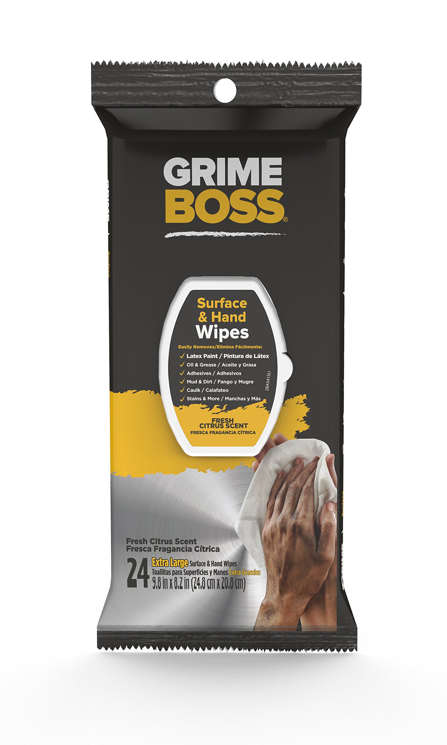 Buy Grime Boss Heavy Duty Hand & Surface Wipes (24 Total Wipes) Skin