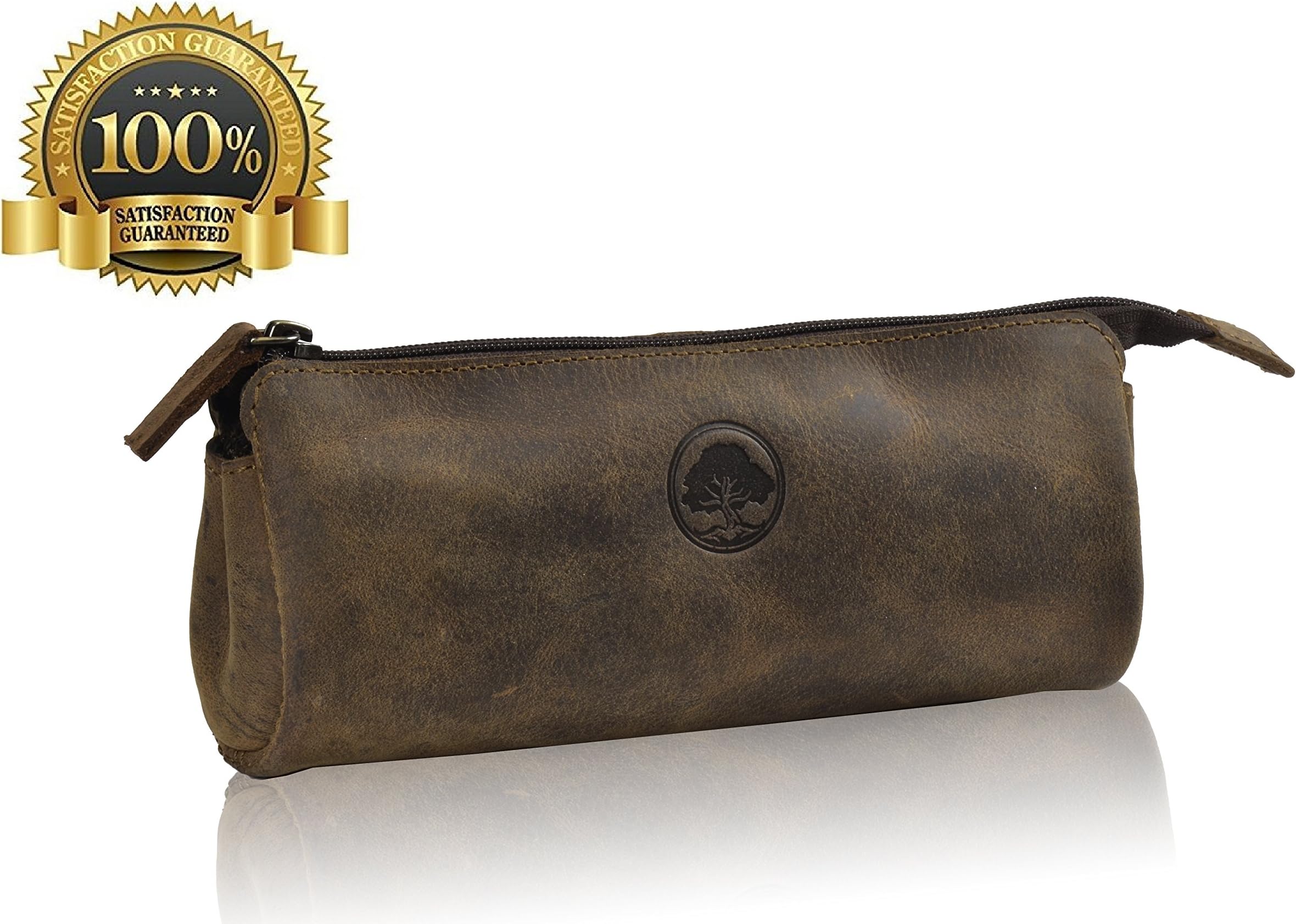 Tony bags Vintage Style Pen Pencil Case Leather Pouch for Students Professionals and Artists Gift