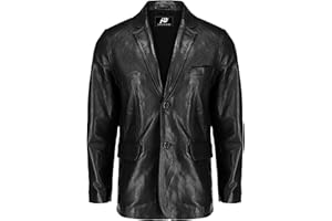 Jild Lambskin Leather Jacket Men Casual Coat – Notched Collar Classic Bond’s Style Ultimate Leather Blazer for Men