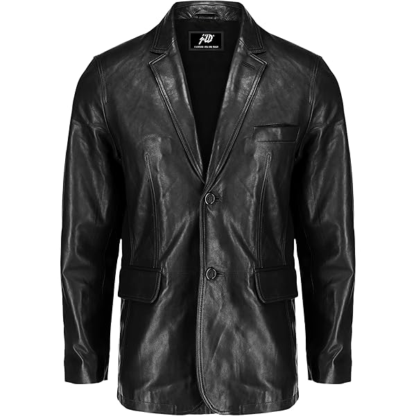 Blingsoul Mens Black Leather Coats | [1500041] Super Black Jacket