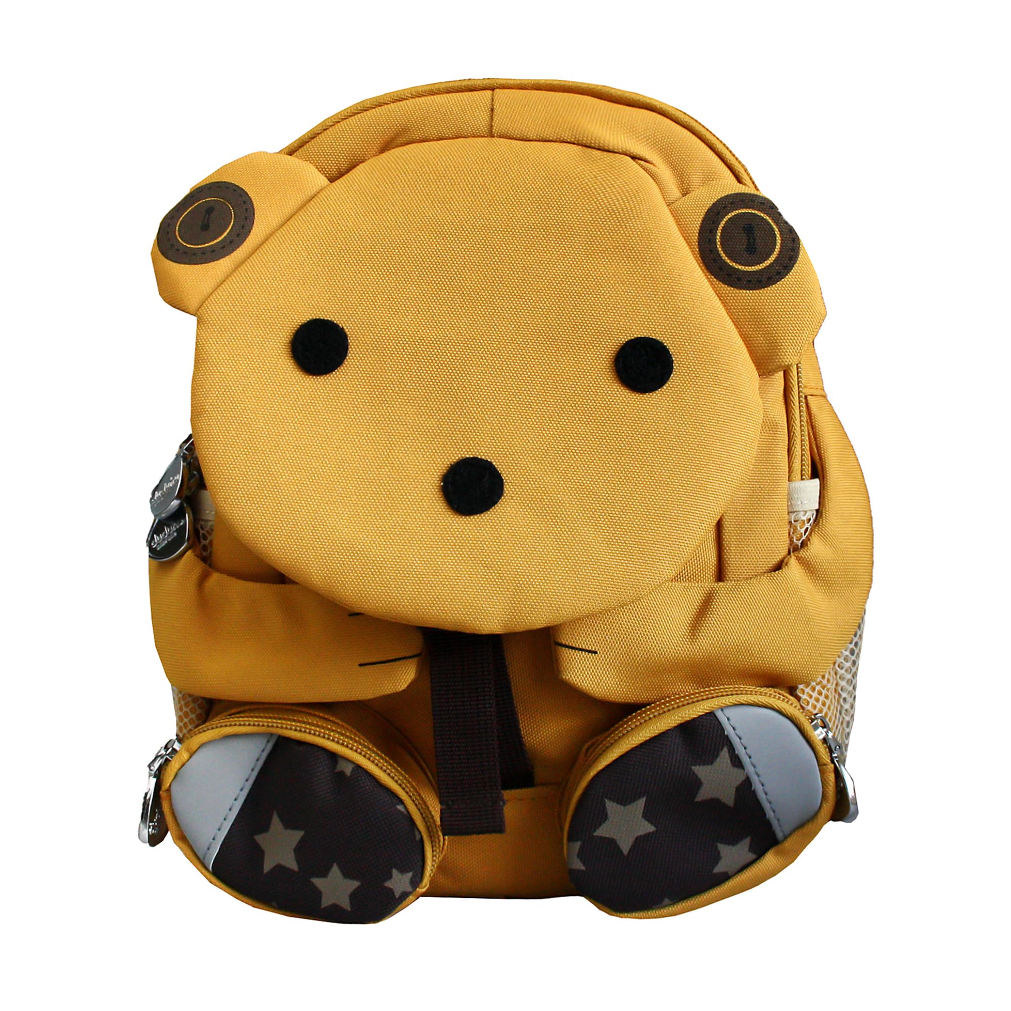 Emartbuy Kids Cute Smart Backpack Rucksack School Nursery Travel Bag - Teddy Mustard