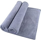 Mars wings Oversized Microfiber Bath Towels (Bath Sheets), 2 Pack (32 x 71 Inch), Extra Large Super Absorbent, Quick Fast Dry, Soft Eco-Friendly Towels for Body, Bathroom, Travel (2PCS Grey)