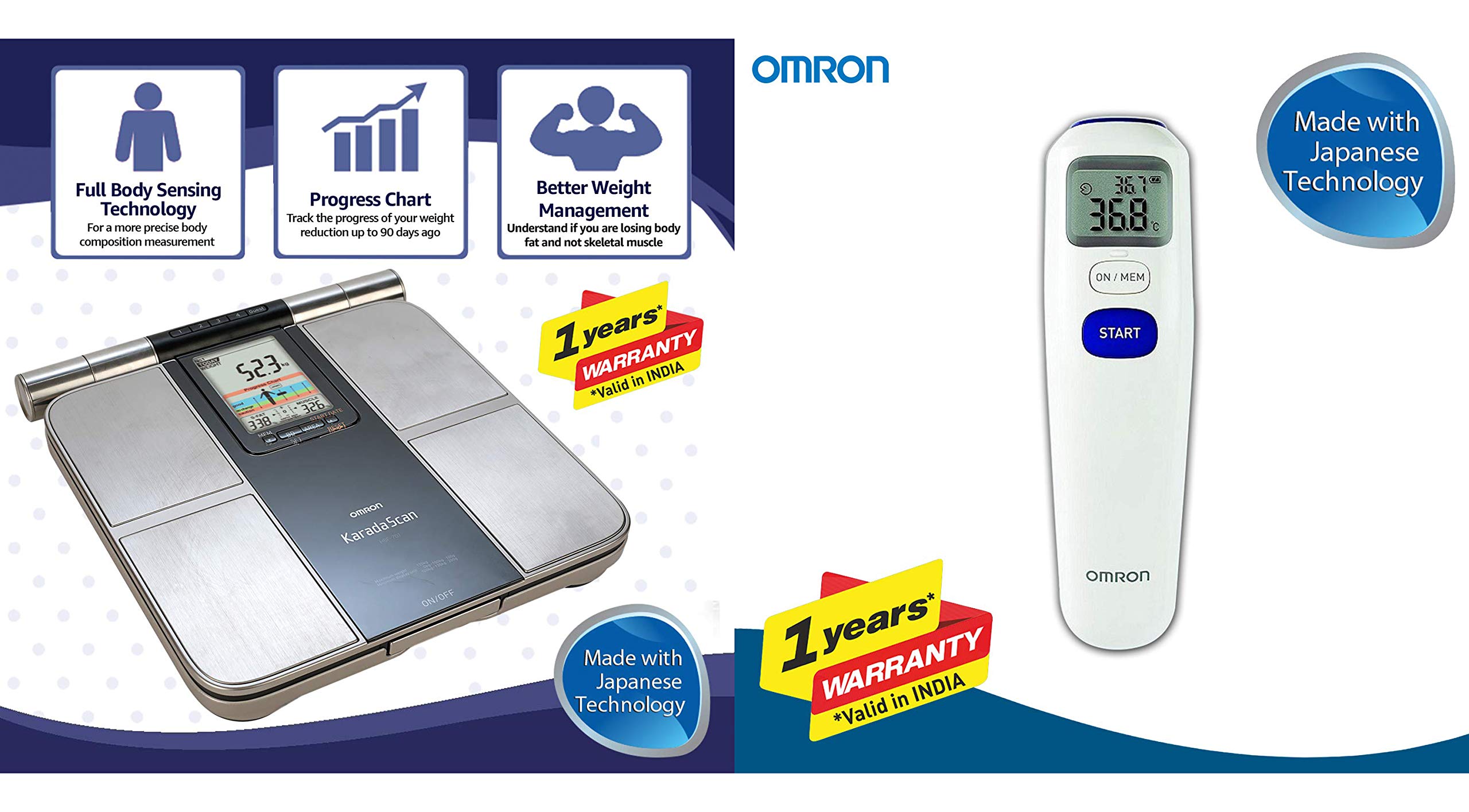 Buy Omron HBF 701 Karada Scan Complete Digital Body Composition Monitor