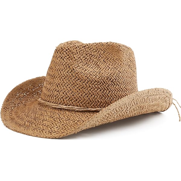 Melesh Straw Cowboy Hat for Women and Men with Shapeable  display picture 1