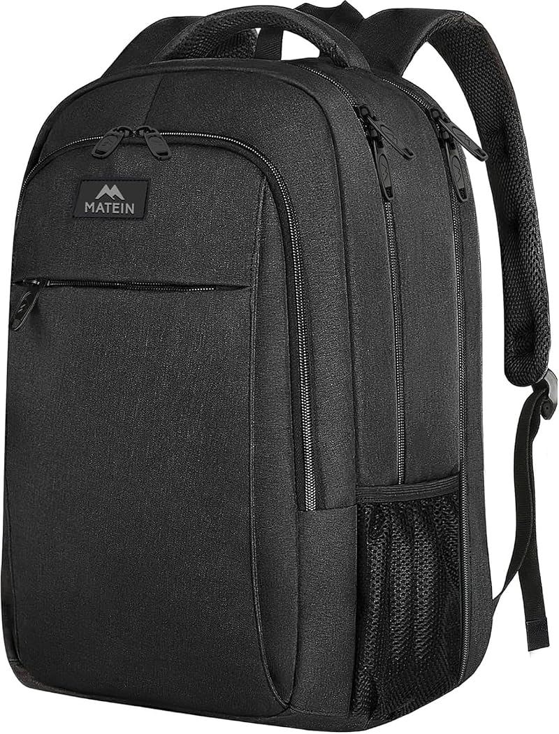 MATEIN 17.3 Inch Laptop Backpack USB Port Anti Theft Water Resistant Black